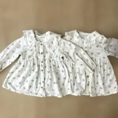 花柄うさぎ100cm coeur a coeur キムラタン 2枚セット　双子