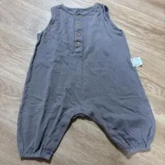 UNIQLO グレー コットンロンパース 80