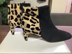 グレースコンチネンタル　ヒョウ柄と黒のブーティのサムネイル