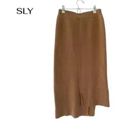 SLY ニットタイトロングスカート　ウエストゴム　ギャル