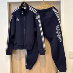 美品adidas ビンテージジャージ 上下セットアップ ネイビー Lサイズ