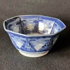 美品 古伊万里 色絵素地 窓枠 花頭窓 時代物 染付 蕎麦猪口 蛇目高台