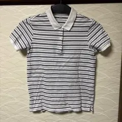ストライプ 半袖ポロシャツ M