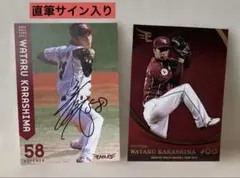 【希少】東北楽天ゴールデンイーグルス直筆サイン入り/ベースボールカード2枚セット