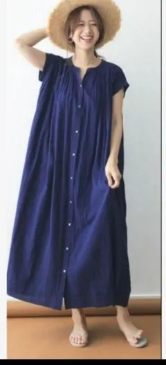 コットンボイルギャザーロングワンピース☆URBAN RESEARCH DOORS