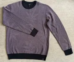 【新品美品】HUF 長袖ニットセーター パープル