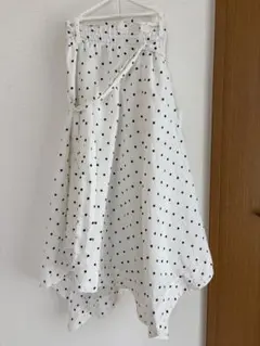 Mila Owen ドット柄 フレアロングスカート Oサイズ