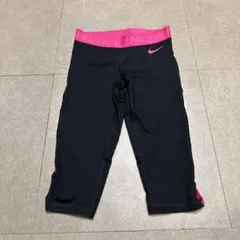 Nike drifit ハーフパンツ　ジャージ　レギンス　七分丈　黒　ピンク　L