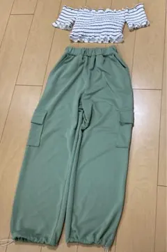 カーゴパンツ モスグリーン M