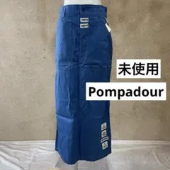 未使用◇Pompadour◇ポンパドール◇クマ＊花ワッペン刺繍スカート◇ブルーのサムネイル