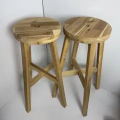 IKEA イケア スコグスタ スツール アカシア材 2脚セット - メルカリ