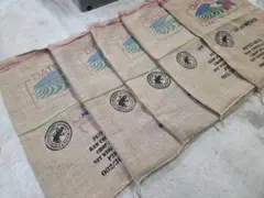 麻袋　ロゴ付き5枚セット　BRASIL