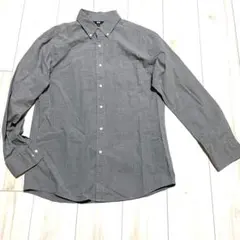 【UNIQLO ボタンダウンシャツ L グレー】