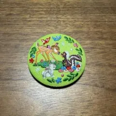 ディズニー 刺繍 缶バッジ　バンビ