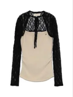 ANDMARY Fleur choker layered tops black - メルカリ
