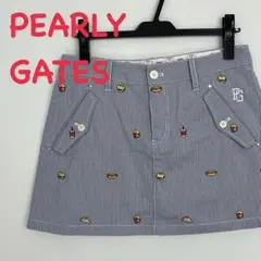 PEARLY GATES パーリーゲイツ ストレッチスカート ストライプ総柄 2