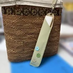 扇子ケース　革小物ハンドメイド
