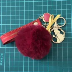 ディズニープリンセス　ファー　 ポンポンキーホルダー 白雪姫　TDR