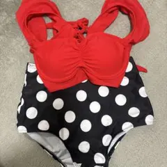 赤・黒 水玉模様 セパレート水着