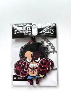 つままれ　キーホルダー　ワンピース　ルフィギア4 ラバーマスコットキーホルダー