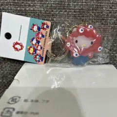 サンリオミャクミャクなりきり立体マスコット クリアカラー キーホルダー　キティ