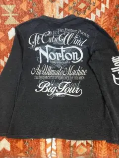 Norton 刺繍長袖Tシャツ ブラック