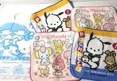 マイメロデイ &ポチャッコ プチタオル4枚セット　2013年製