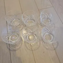 レトロ　ガラス　鉢　中鉢　ボウル　5枚セット　 花器　ランプシェード　デザート レトロ ガラス 鉢 中鉢 ボウル 5枚セット 花器 ランプシェード