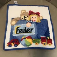 【未使用】フェイラー　 テディベアと女の子のハンカチ