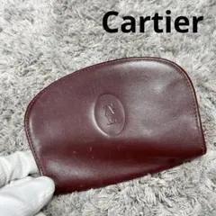 Cartier マストライン レザー ボルドー カードケース コインケース