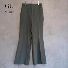 GU ジーユー レディース フレアパンツ スラックス M グレー きれいめ