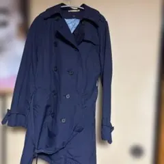 ORIHIKAオリヒカダブルブレスト トレンチコートネイビー