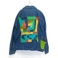 激レア✨Wrangler 2XL パッチワーク 刺繍ロゴ デニムジャケット