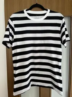 無印良品　ストライプ 半袖Tシャツ Mサイズ ブラック/ホワイト