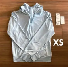 【年始特価】ユニクロ エアリズムUVカットフルジップパーカー XS ライトブルー
