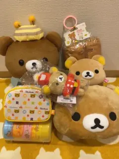 リラックマ レアセット ポーチ ハチぬいぐるみ 10周年キーホルダー コップ