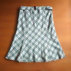 Burberry Blue Label チェック柄フレアスカート 38