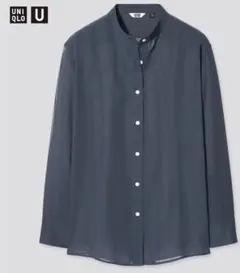 UNIQLO　シアーバンドカラーシャツのサムネイル