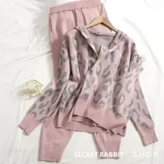 おしゃれコーデ♡ ヒョウ柄 セットアップ上下 スウェットジャージ ジャケット秋冬