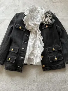 ピンクハウス　PINKHOUSE ブラックデニムジャケット