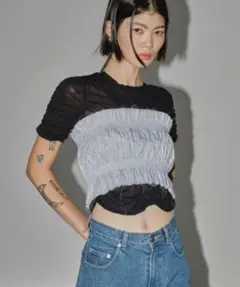 TODAYFUL Stripe Gather Bustier ビスチェのサムネイル