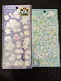正規品　シマエナガ　新商品ピカプニシール　キャンディグリッターステッカー　2種