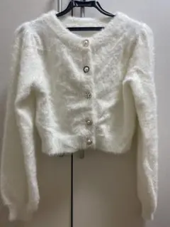 GRL アソートボタンラメシャギーニットカーディガン