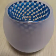 BWM ガラス製キャンドルホルダー 青と白