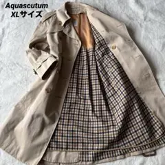 アクアスキュータム トレンチコート ライナー付 クラブチェック XLサイズ