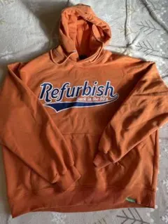 Refurbish オレンジ パーカー Lサイズ