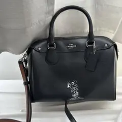 COACH ✕ スヌーピーレザーベネットサッチェル 2WAY ミニボストン 