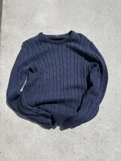00s old uniqlo ケーブルニットセーター y2k 銀タグ