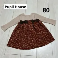 ピューピルハウス　ワンピース　花柄　80