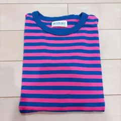 BEAMS BOY ボーダーTシャツ ピンク×ブルーのサムネイル